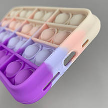 Чохол для iPhone 11 Pro Pop it антистрес силіконовий чохол поп іт на айфон 11 про бузковий пудровий OBX, фото 4