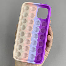 Чохол для iPhone 11 Pro Pop it антистрес силіконовий чохол поп іт на айфон 11 про бузковий пудровий OBX, фото 2