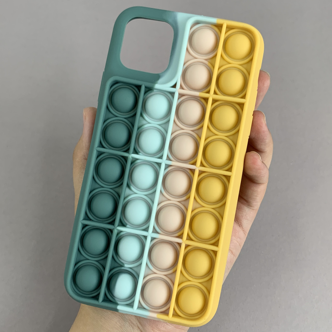 Чохол для iPhone 11 Pro Max Pop it антистрес чохол поп іт на айфон 11 про макс зелений помаранчевий OBX