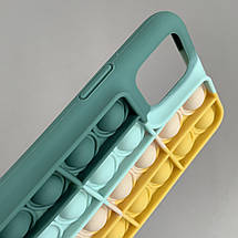 Чохол для iPhone 11 Pro Max Pop it антистрес чохол поп іт на айфон 11 про макс зелений помаранчевий OBX, фото 3