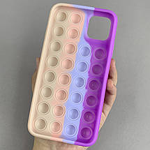 Чохол для iPhone 11 Pro Max Pop it антистрес чохол поп іт на айфон 11 про макс бузковий пудровий OBX, фото 2