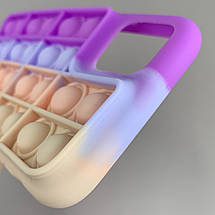 Чохол для iPhone 11 Pro Max Pop it антистрес чохол поп іт на айфон 11 про макс бузковий пудровий OBX, фото 5