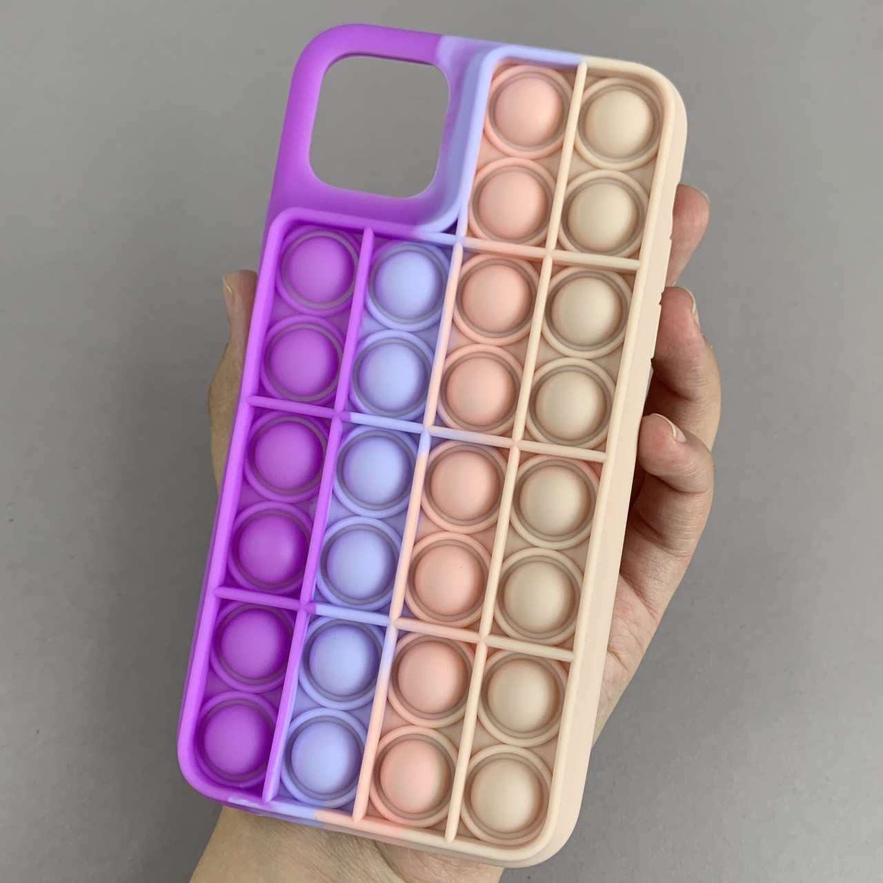 Чохол для iPhone 11 Pro Max Pop it антистрес чохол поп іт на айфон 11 про макс бузковий пудровий OBX