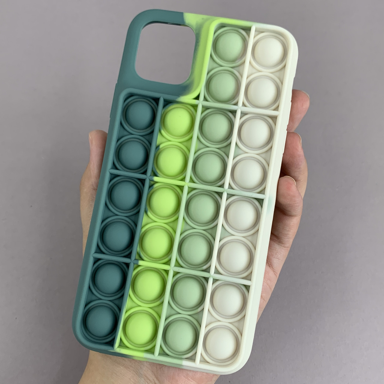 Чохол для iPhone 11 Pro Max Pop it антистрес чохол поп іт на айфон 11 про макс зелений молочний OBX