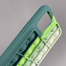 Чохол для iPhone 11 Pro Max Pop it антистрес чохол поп іт на айфон 11 про макс зелений молочний OBX, фото 3