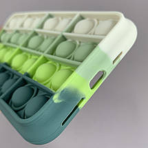 Чохол для iPhone 11 Pro Max Pop it антистрес чохол поп іт на айфон 11 про макс зелений молочний OBX, фото 4