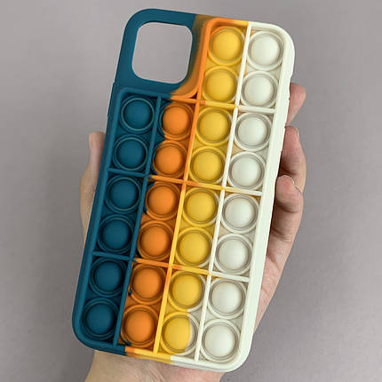Чохол для iPhone 11 Pro Max Pop it антистрес чохол поп іт на айфон 11 про макс темно зелений молочний OBX, фото 1