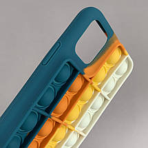 Чохол для iPhone 11 Pro Max Pop it антистрес чохол поп іт на айфон 11 про макс темно зелений молочний OBX, фото 3