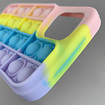 Чохол для iPhone 12 Pop it антистрес силіконовий чохол поп іт на телефон айфон 12 рожевий бузковий OBX, фото 5