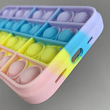 Чохол для iPhone 12 Pop it антистрес силіконовий чохол поп іт на телефон айфон 12 рожевий бузковий OBX, фото 4