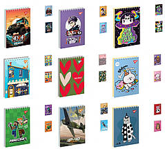 Блокнот А-6 80арк. YES спіраль 151955-151965 mix