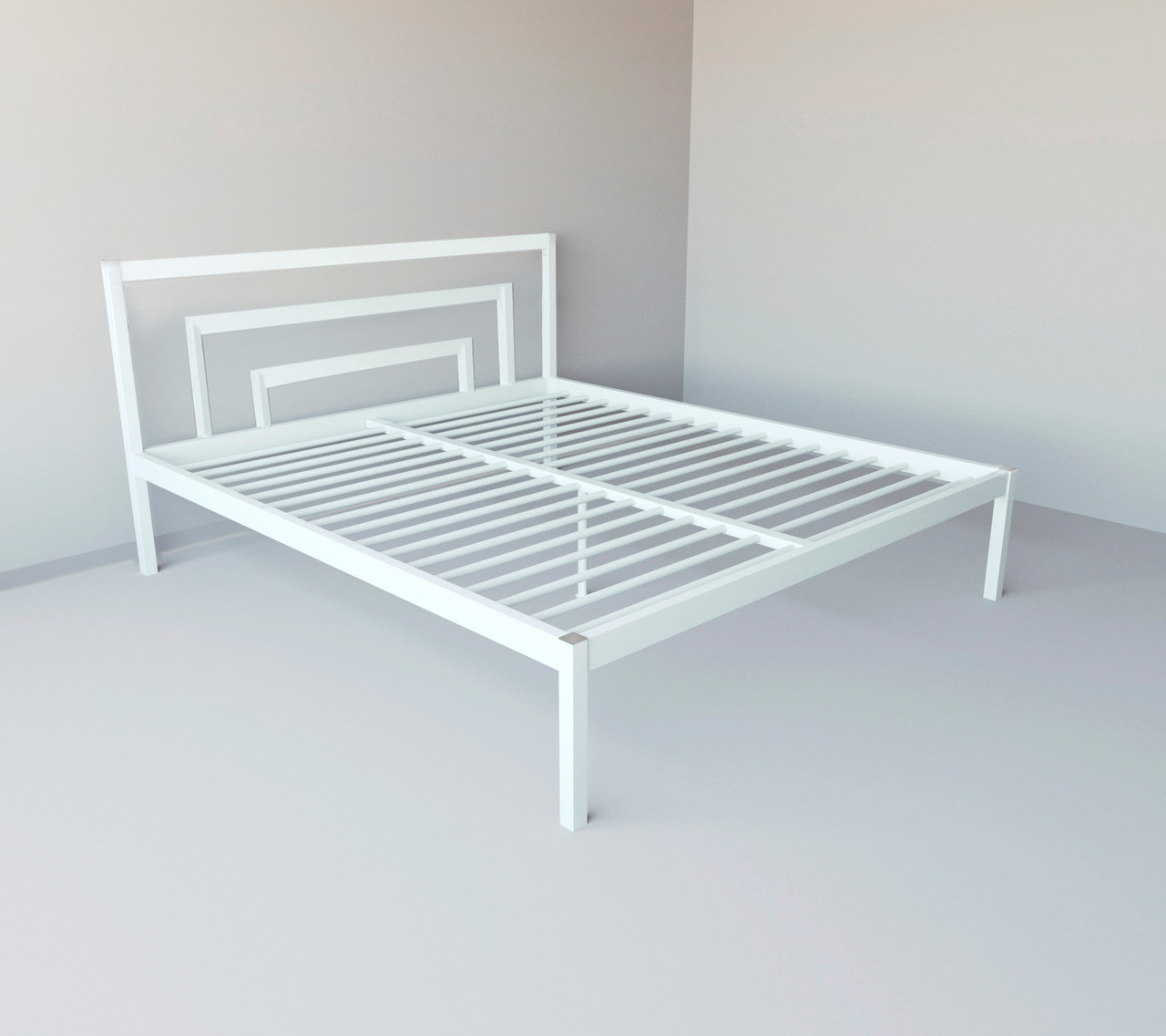 Ліжко Tobi Sho BRIO-1 полуторне металеве 200X120 Білий, фото 1