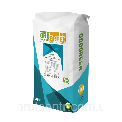 Добриво GroGreen Грінта Старт NPK 13-40-13 + 1% FULVK + TE 25 кг Lima Бельгія, фото 1