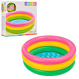 Дитячий надувний басейн Intex на 3 кільця для малюків від 1 до 3 років 58924, фото 4