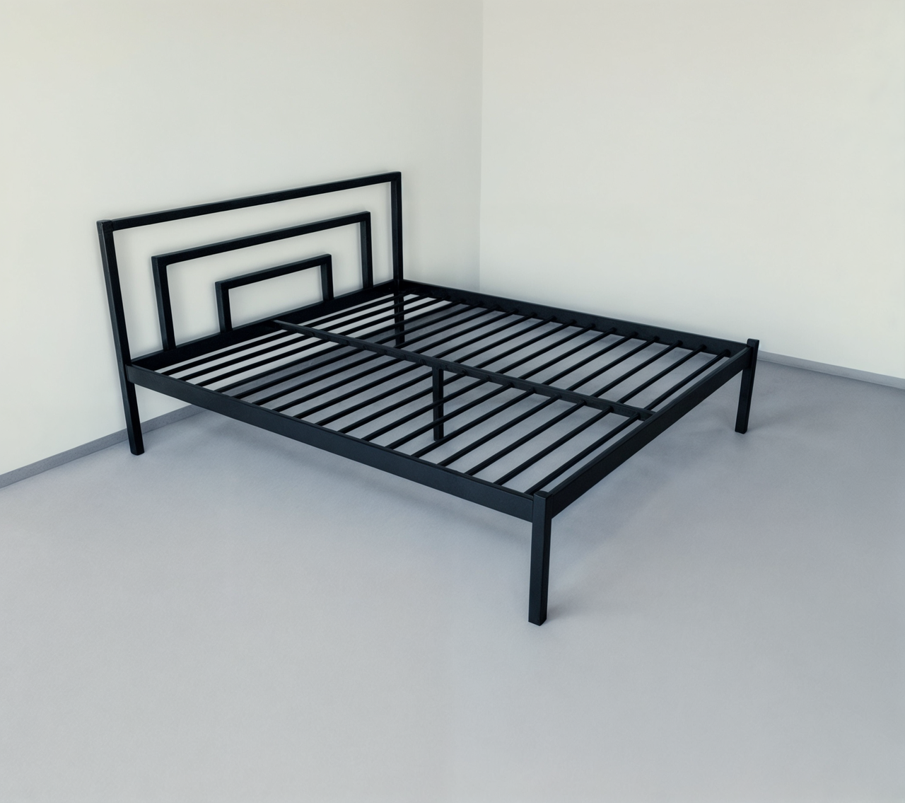 Ліжко Tobi Sho BRIO-1 полуторне металеве 190X120 Чорний, фото 1