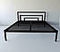 Ліжко Tobi Sho BRIO-1 полуторне металеве 190X120 Чорний, фото 2