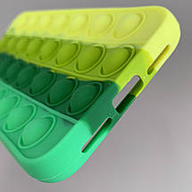 Чохол для iPhone 11 Pop it антистрес силіконовий чохол поп іт на телефон айфон 11 зелений жовтий ORG 5, фото 4
