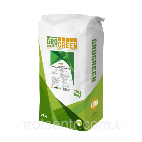 Добриво GroGreen Грінта Баланс NPK 20-20-20 + 1% FULVK + TE 25 кг Lima Бельгія