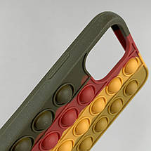 Чохол для iPhone 11 Pro Pop it антистрес силіконовий чохол поп іт на айфон 11 про коричневий ORG 9, фото 3