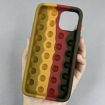 Чохол для iPhone 11 Pro Pop it антистрес силіконовий чохол поп іт на айфон 11 про коричневий ORG 9, фото 2