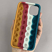 Чохол для iPhone 11 Pro Pop it антистрес силіконовий чохол поп іт на айфон 11 про зелений помаранчевий ORG 3, фото 2