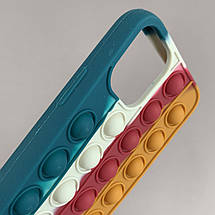 Чохол для iPhone 11 Pro Pop it антистрес силіконовий чохол поп іт на айфон 11 про зелений помаранчевий ORG 3, фото 3