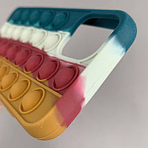 Чохол для iPhone 11 Pro Pop it антистрес силіконовий чохол поп іт на айфон 11 про зелений помаранчевий ORG 3, фото 5