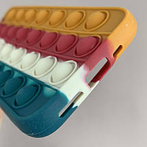 Чохол для iPhone 11 Pro Pop it антистрес силіконовий чохол поп іт на айфон 11 про зелений помаранчевий ORG 3, фото 4