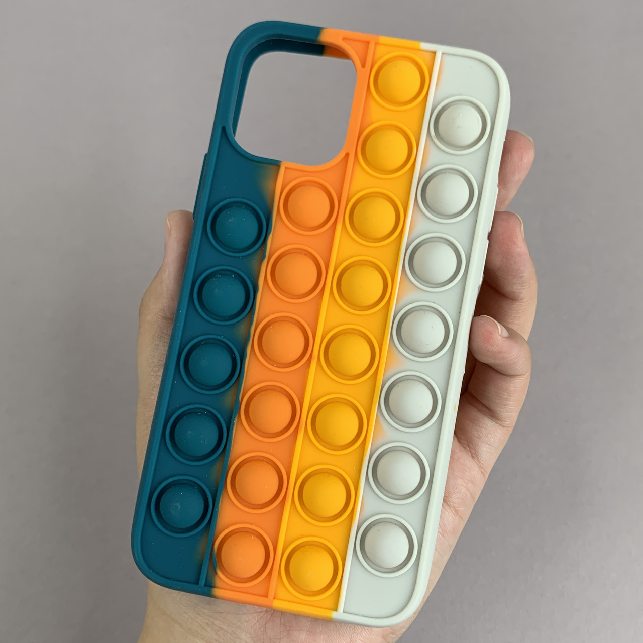 Чохол для iPhone 11 Pro Pop it антистрес силіконовий чохол поп іт на айфон 11 про зелений білий ORG 8