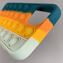 Чохол для iPhone 11 Pro Pop it антистрес силіконовий чохол поп іт на айфон 11 про зелений білий ORG 8, фото 5