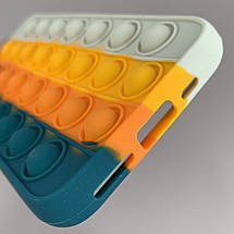 Чохол для iPhone 11 Pro Pop it антистрес силіконовий чохол поп іт на айфон 11 про зелений білий ORG 8, фото 4