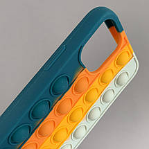 Чохол для iPhone 11 Pro Pop it антистрес силіконовий чохол поп іт на айфон 11 про зелений білий ORG 8, фото 3