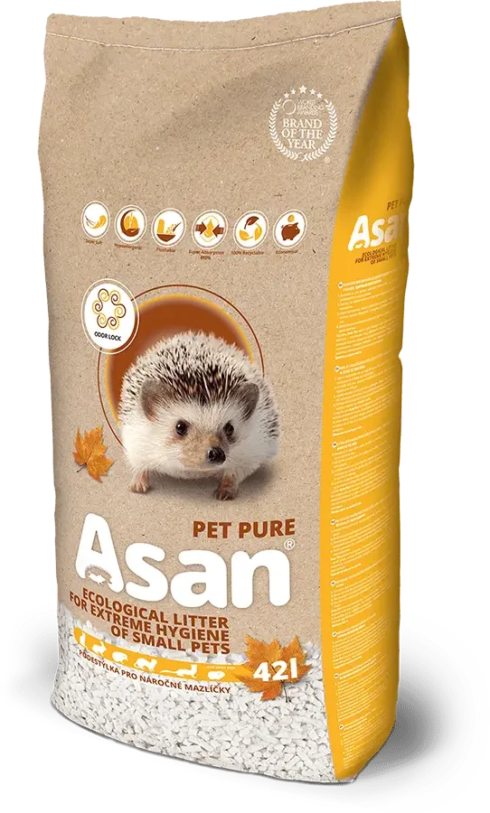 Наповнювач ASAN PET PURE целюлоза коти /гризуни 42 л/8 кг
