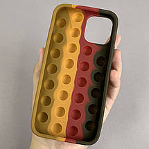 Чохол для iPhone 12 Pop it антистрес силіконовий чохол поп іт на телефон айфон 12 коричневий ORG 9, фото 2