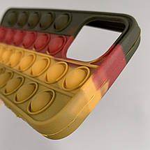 Чохол для iPhone 12 Pop it антистрес силіконовий чохол поп іт на телефон айфон 12 коричневий ORG 9, фото 5