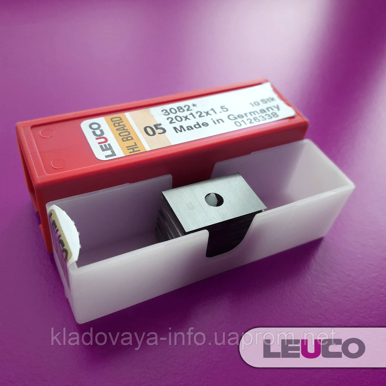 Змінні поворотні твердосплавні ножі (пластини) Leuco 20x12x1,5