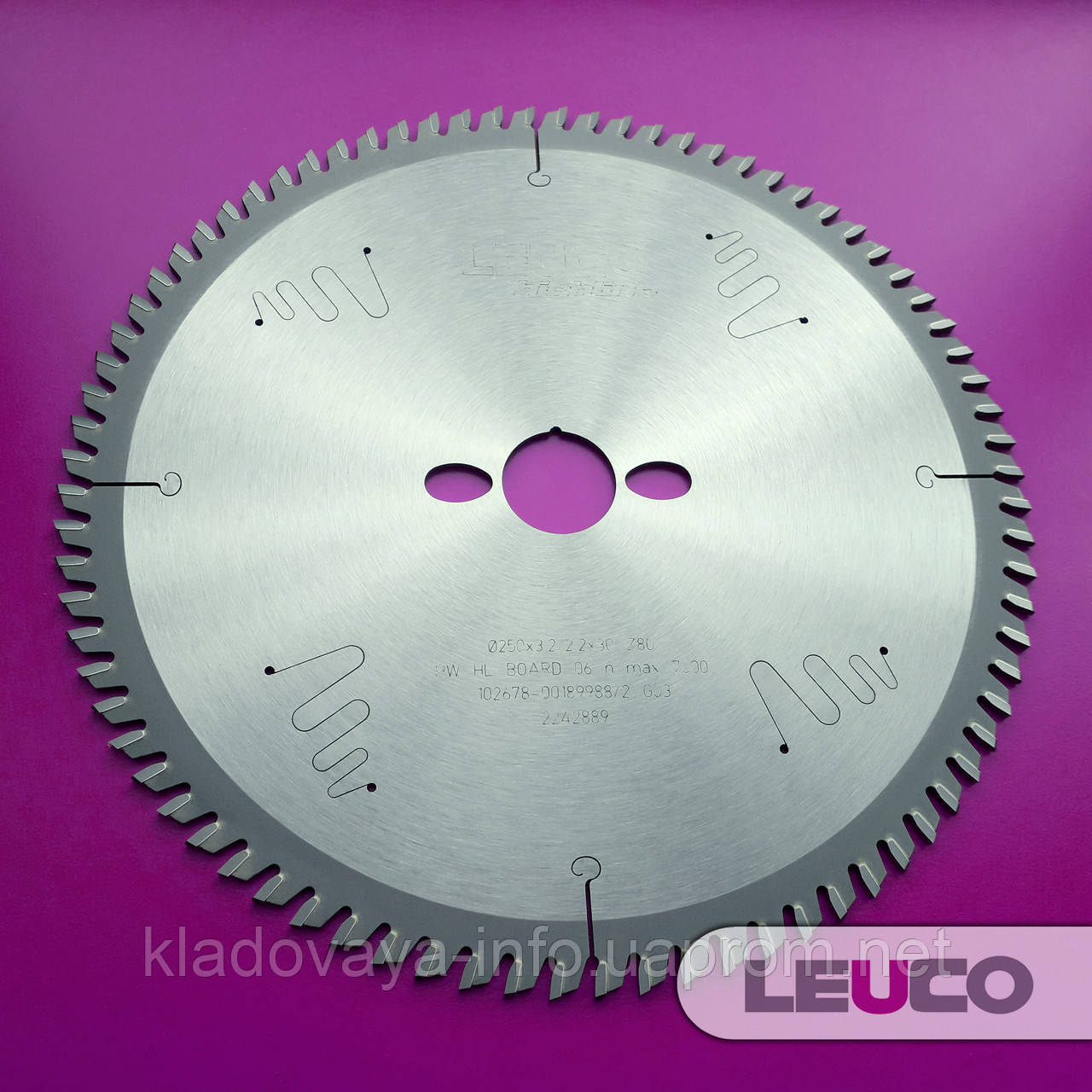 Основні дискові пили Leuco ДСП і МДФ 250x3,2/2,2x30 Z = 80