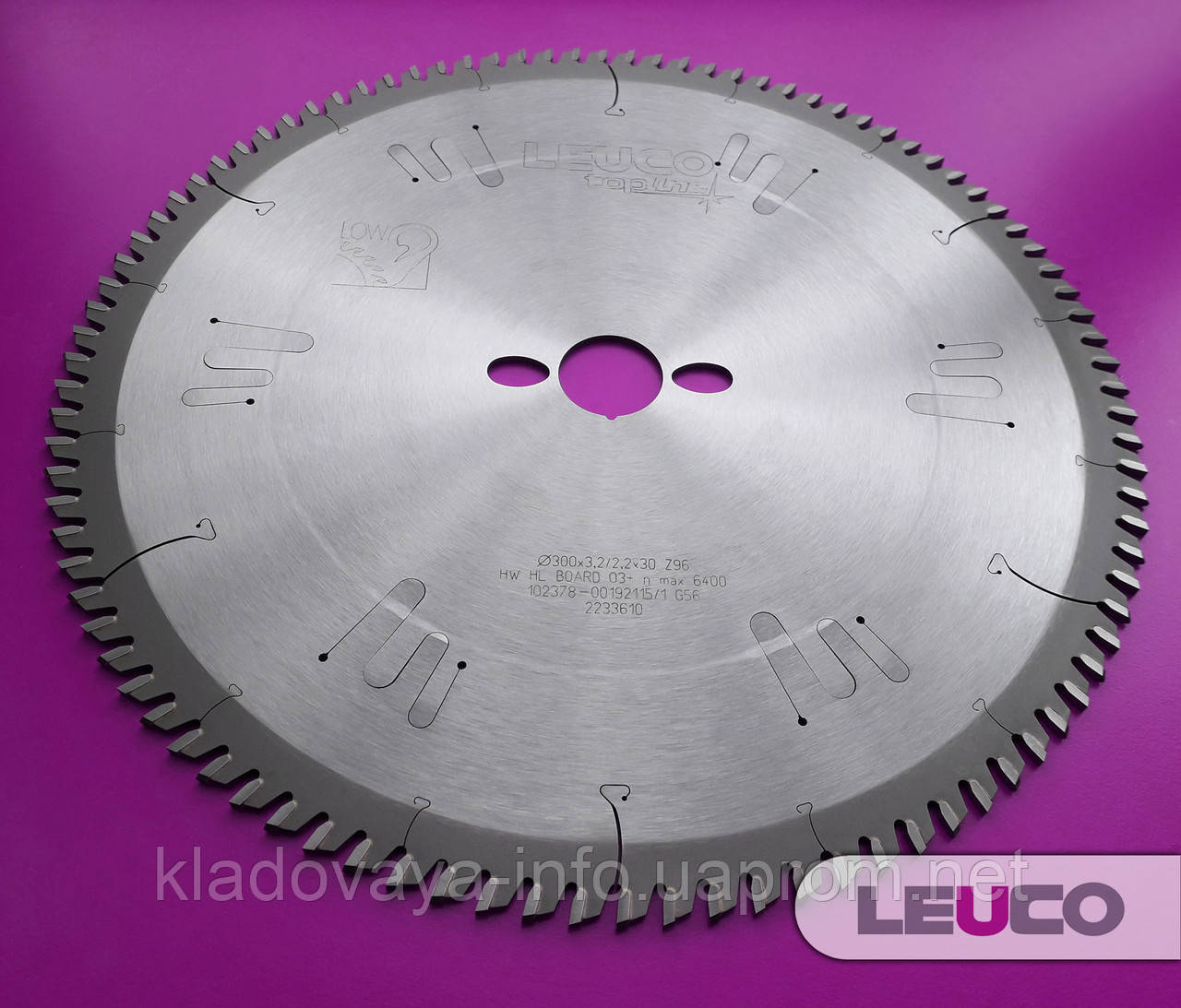 Основні дискові пили Leuco 300x3,2/2,2x30 Z = 96 для розкроювання ламінованого ДСП і МДФ
