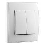 Вимикач 2кл. білий "Almera Bati"