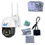 Поворотна камера зовнішнього відеоспостереження C15X-H-4G Sim V380 PRO Вулична відеокамера IP 66 з нічною зйомкою, фото 6