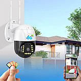 Поворотна камера зовнішнього відеоспостереження C15X-H-4G Sim V380 PRO Вулична відеокамера IP 66 з нічною зйомкою, фото 3