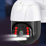 Поворотна камера зовнішнього відеоспостереження C15X-H-4G Sim V380 PRO Вулична відеокамера IP 66 з нічною зйомкою, фото 9