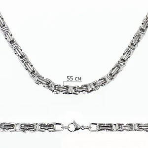 Цепь мужская массивная Steel Rage от Stainless Steel из медицинской стали длина 55 см ширина 5 мм цвет серебро
