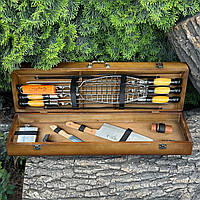 Шампура ручна робота Майстер BBQ Набір подарунковий в кейсі R_2329