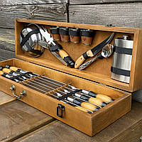Шампура ручна робота Есаул Набір подарунковий в кейсі R_2329