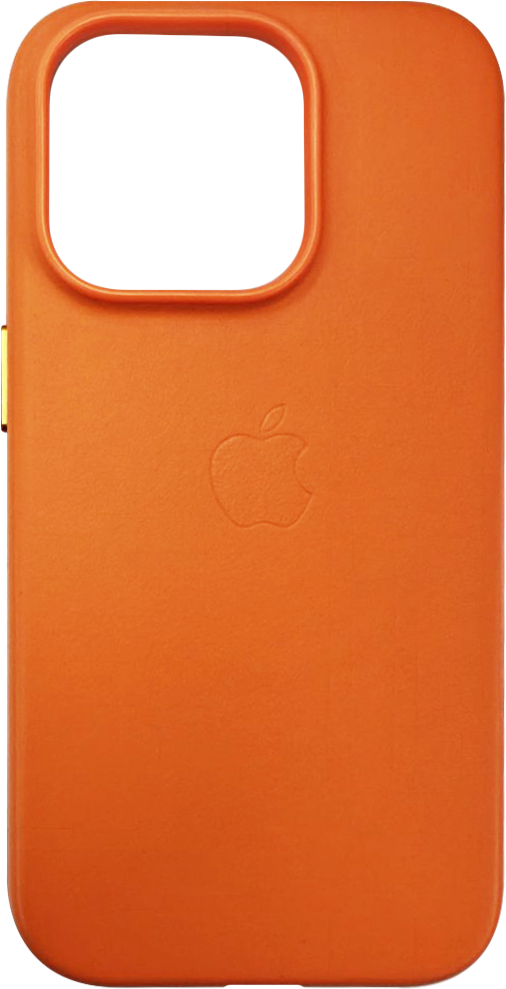 Накладка iPhone 14 Pro orange Leather MagSafe