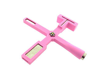 Магнит для ногтей Палочка 5в1 Форма креста Кошачий глаз(розовый)