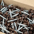 Саморіз RAL 8017 (матовий) 4,8х35 в дерево (покрівля/фасад) з шестигранною головкою та шайбою EPDM, фото 8