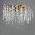 Люстра «Гліцинія» у стилі модерн, 8 ламп E14, Ø60 см, золото, D-716-600GD + лампи у подарунок, фото 3