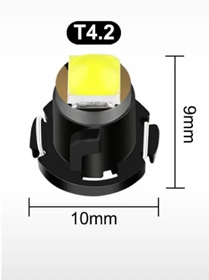 Світлодіодна лампа T4.2 1 SMD 3030 LED Біла для приладової панелі